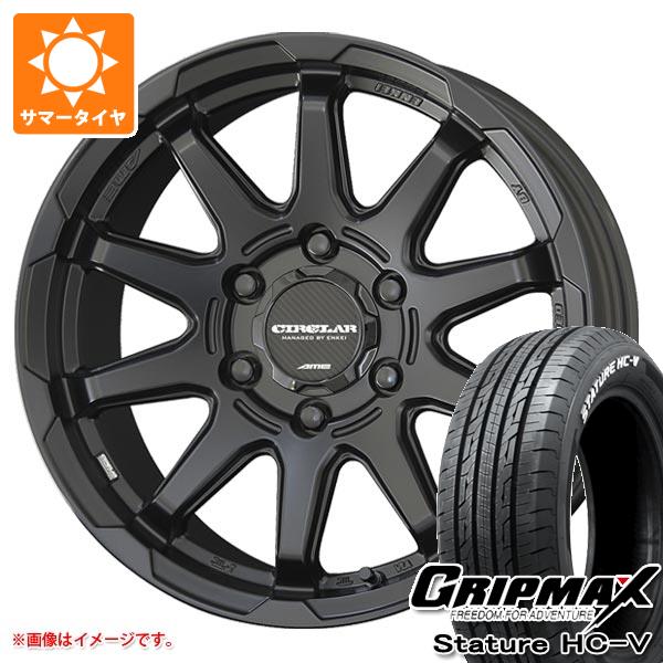 【タイヤ交換対象】ハイエース 200系用 サマータイヤ グリップマックス スタチャー HC-V 215/65R16C 109/107S ホワイトレター サーキュラー C10X 6.5-16 タイヤホイール4本セット