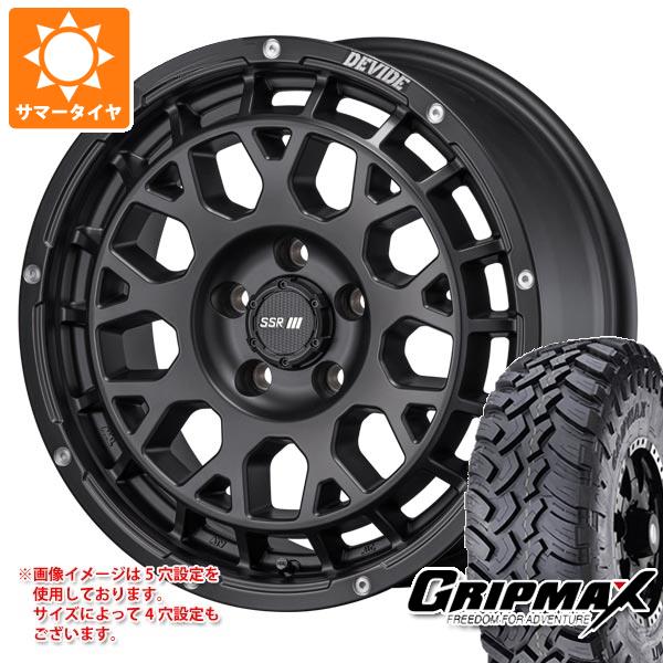【タイヤ交換対象】スズキ ハスラー用 サマータイヤ グリップマックス マッドレイジ M/T 185R14C 102/100Q ホワイトレター SSR ディバイド G:M 4.5-14 タイヤホイール4本セット