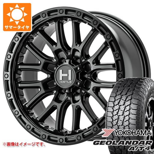 【タイヤ交換対象】ランドクルーザー プラド 150系用 サマータイヤ ヨコハマ ジオランダー A/T4 G018 LT285/70R17 121/118S アウトラインホワイトレター ホスタイル H135 リッジクレスト 8.0-17 タイヤホイール4本セット