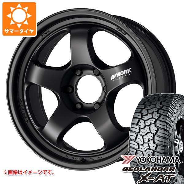 【タイヤ交換対象】トヨタ ランドクルーザー250用 サマータイヤ ヨコハマ ジオランダー X-AT G016 LT275/70R18 125/122Q ブラックレター ワーク マイスター S1 ワンピース SUV 8.5-18 タイヤホイール4本セット