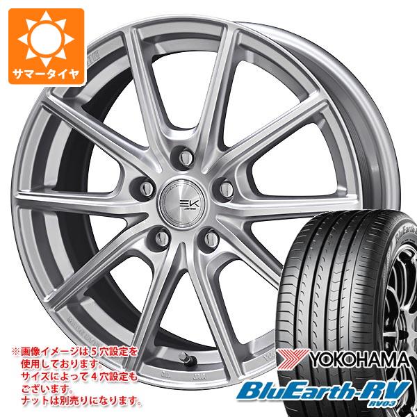 【タイヤ交換対象】2026年製 サマータイヤ 195/60R16 89V ヨコハマ ブルーアースRV RV03 ザイン EK 6.5-16 タイヤホイール4本セット|タイヤ1番