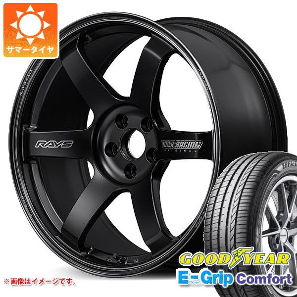 【タイヤ交換対象】サマータイヤ 245/40R19 98W XL グッドイヤー エフィシエントグリップコンフォート レイズ ボルクレーシング TE37 サーガ Sプラス ブラックシャドー 8.5-19 タイヤホイール4本セット