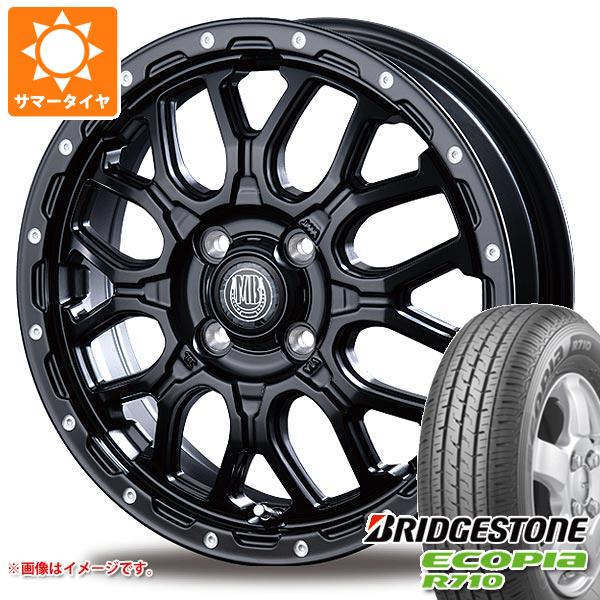 【タイヤ交換対象】エブリイバン DA17V用 サマータイヤ ブリヂストン エコピア R710 165/80R14 91/90N (165R14 6PR相当) インターミラノ マッドバーン XR-800M 4.5-14 タイヤホイール4本セット