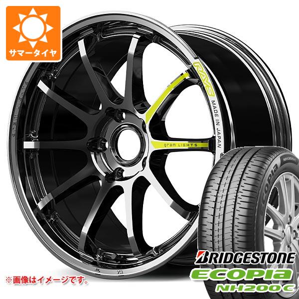 【タイヤ交換対象】サマータイヤ 195/45R17 81W ブリヂストン エコピア NH200C レイズ グラムライツ 57NR リミテッド 国産車用 7.0-17 タイヤホイール4本セット