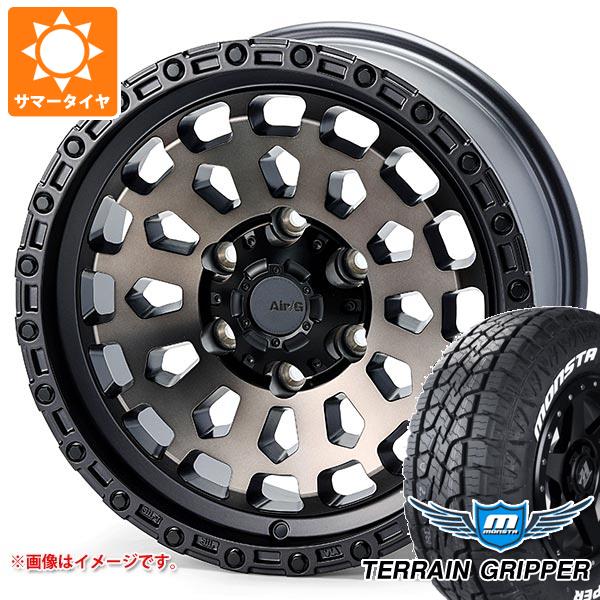 【タイヤ交換対象】トヨタ FJクルーザー 10系用 サマータイヤ モンスタ テレーングリッパー LT285/70R17 121/118R ホワイトレター エアージー ヴァルカン 8.0-17 タイヤホイール4本セット