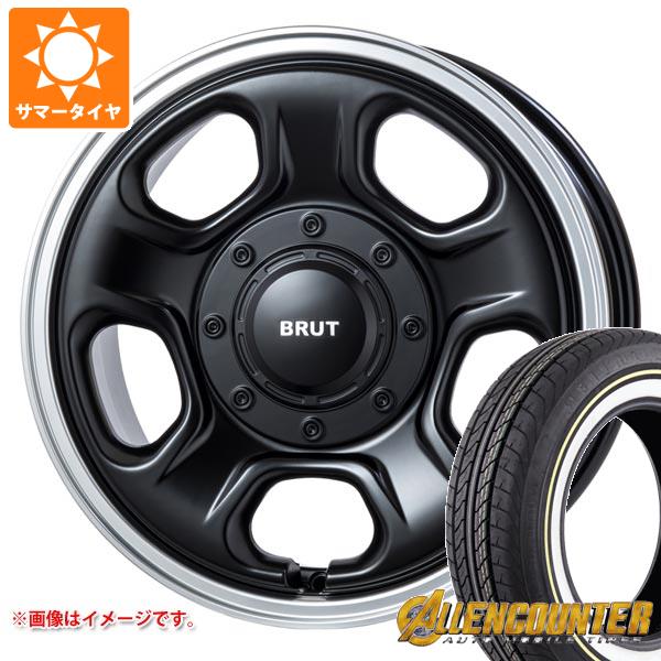 【タイヤ交換対象】トヨタ ハイエース 200系用 サマータイヤ オーレンカウンター クラシックオーバル 215/65R16C 109/107T ホワイト/イエローリボン ブルート BR-33 6.5-16 タイヤホイール4本セット