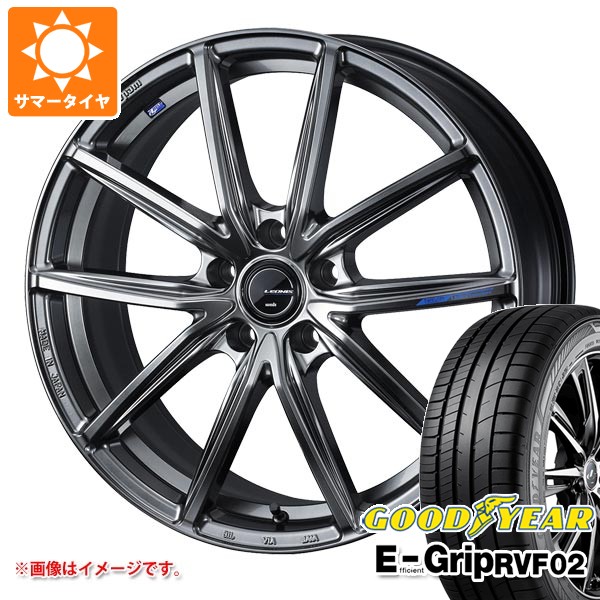 【タイヤ交換対象】サマータイヤ 215/45R17 91W XL グッドイヤー エフィシエントグリップ RVF02 レオニス ナヴィア 08 7.0-17 タイヤホイール4本セット|タイヤ1番