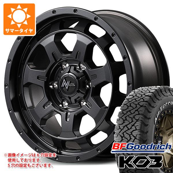 【タイヤ交換対象】ミツビシ トライトン LC2T用 サマータイヤ BFグッドリッチ オールテレーンT/A KO3 LT265/65R17 116/113S ホワイトレター ナイトロパワー M7 ファランクス 7.5-17 タイヤホイール4本セット|タイヤ1番