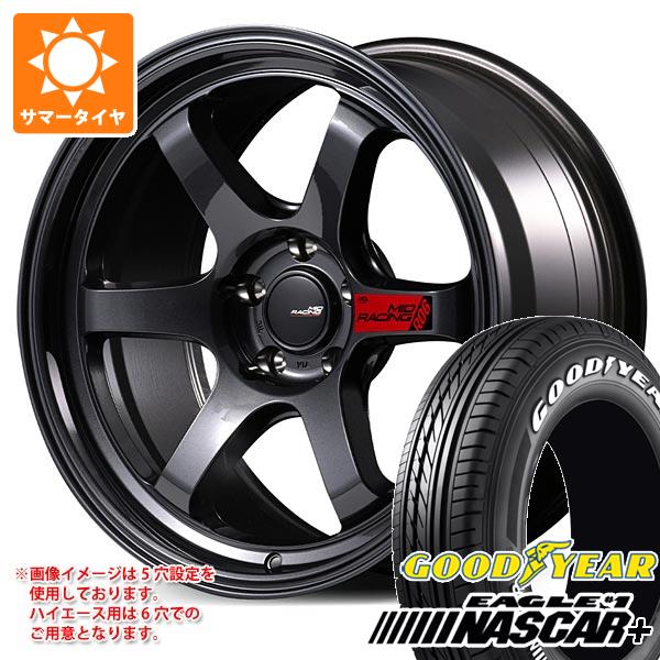 【タイヤ交換対象】トヨタ ハイエース 200系用 2026年製 サマータイヤ グッドイヤー イーグル ＃1 ナスカープラス 215/60R17C 109/107R ホワイトレター MID レーシング R06 6.5-17 タイヤホイール4本セット