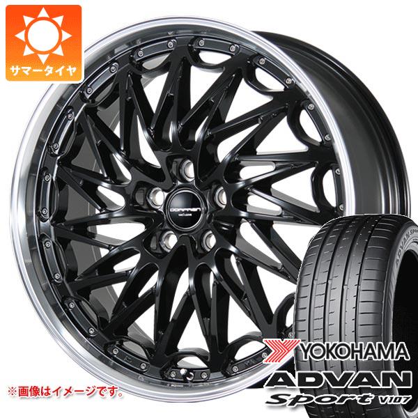 【タイヤ交換対象】トヨタ 40系アルファード用 サマータイヤ ヨコハマ アドバンスポーツV107 245/40R21 100Y XL ドルフレン エクスクルーシブ TLM-02 8.5-21 タイヤホイール4本セット|タイヤ1番