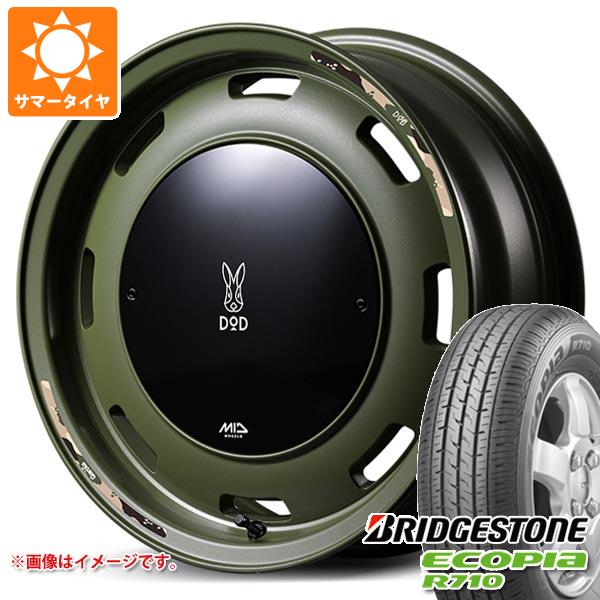 【タイヤ交換対象】スズキ エブリイバン DA17V用 サマータイヤ ブリヂストン エコピア R710 165/80R14 97/95N (165R14 8PR相当) ウシャリントバリ 4.5-14 タイヤホイール4本セット|タイヤ1番