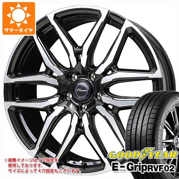 【タイヤ交換対象】サマータイヤ 225/50R18 99V XL グッドイヤー エフィシエントグリップ RVF02 クロノス CH-114 7.0-18 タイヤホイール4本セット｜タイヤ１番 86,900円