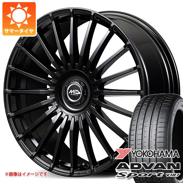【タイヤ交換対象】トヨタ 40系アルファード用 サマータイヤ ヨコハマ アドバンスポーツV107 255/40ZR21 (102Y) XL MID エクスクルーシブ 020F 8.5-21 タイヤホイール4本セット
