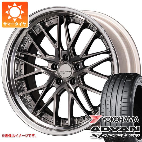 【タイヤ交換対象】トヨタ 40系アルファード用 サマータイヤ ヨコハマ アドバンスポーツV107 245/45R20 103Y XL V107A SSR エグゼキューター CV07S 8.0-20 タイヤホイール4本セット
