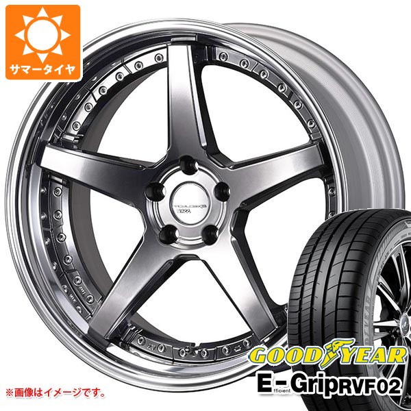 【タイヤ交換対象】サマータイヤ 245/45R20 103W XL グッドイヤー エフィシエントグリップ RVF02 SSR エグゼキューター CV06S 8.5-20 タイヤホイール4本セット｜タイヤ１番