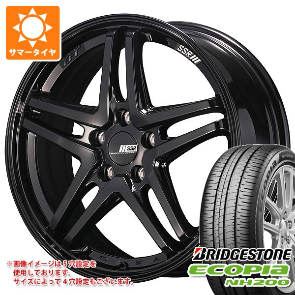 【タイヤ交換対象】サマータイヤ 215/45R18 93W XL ブリヂストン エコピア NH200 SSR GTV06 7.5-18 タイヤホイール4本セット