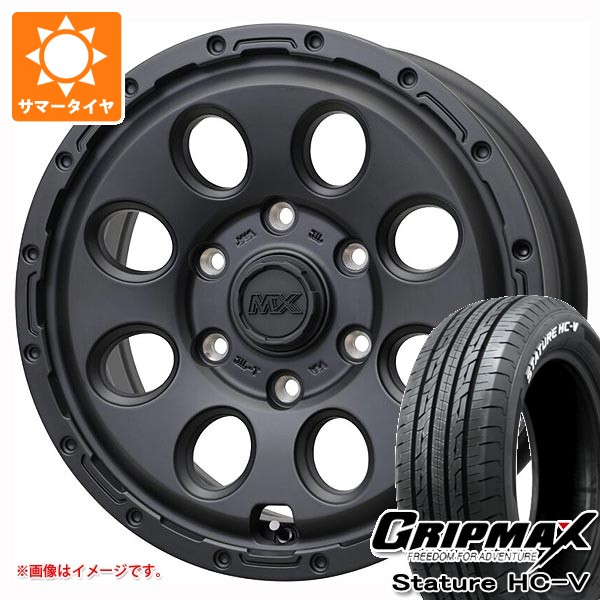 【タイヤ交換対象】トヨタ ハイエース 200系用 サマータイヤ グリップマックス スタチャー HC-V 215/65R16C 109/107S ホワイトレター マッドクロス リーコン 6.5-16 タイヤホイール4本セット