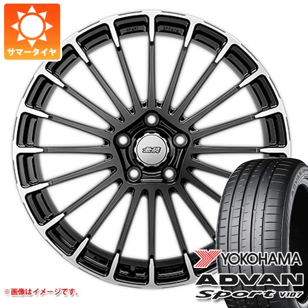 【タイヤ交換対象】ホンダ シビック タイプR FK8用 サマータイヤ ヨコハマ アドバンスポーツV107 245/30ZR20 (90Y) XL 無限 ムゲン MDCF 8.5-20 タイヤホイール4本セット
