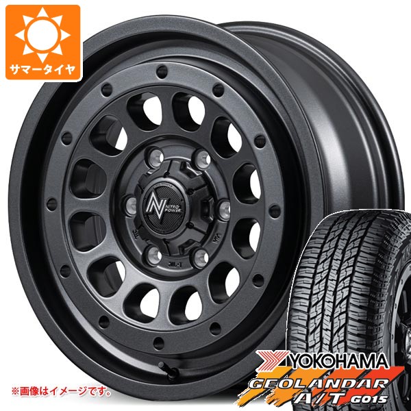 【タイヤ交換対象】スズキ ジムニーシエラ JB74W用 サマータイヤ ヨコハマ ジオランダー A/T G015 LT225/75R16 115/112R アウトラインホワイトレター ナイトロパワー R12 ハウザー 6.0-16 タイヤホイール4本セット｜タイヤ１番 98,065円