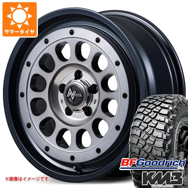 【タイヤ交換対象】スズキ ジムニーノマド JC74W用 サマータイヤ BFグッドリッチ マッドテレーンT/A KM3 LT205/80R16 111/108Q ナイトロパワー R12 ハウザー 6.0-16 タイヤホイール4本セット