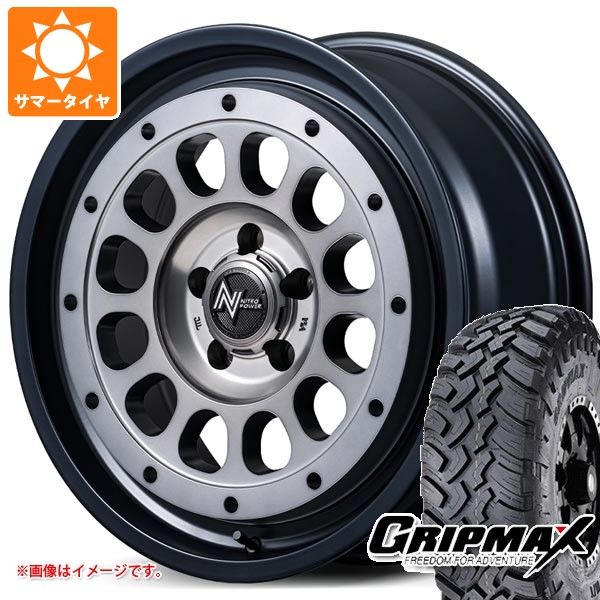 【タイヤ交換対象】スズキ ジムニーノマド JC74W用 サマータイヤ グリップマックス マッドレイジ M/T LT235/70R16 106Q ホワイトレター ナイトロパワー R12 ハウザー 6.0-16 タイヤホイール4本セット