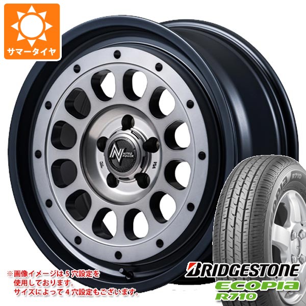 【タイヤ交換対象】ダイハツ ハイゼットカーゴ S320系用 サマータイヤ ブリヂストン エコピア R710 145/80R12 80/78N ナイトロパワー R12 ハウザー 4.0-12 タイヤホイール4本セット｜タイヤ１番