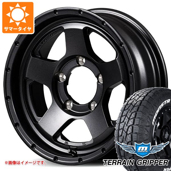 【タイヤ交換対象】スズキ ジムニー JB64W用 2026年製 サマータイヤ モンスタ テレーングリッパー 215/70R16 107/105Q LT ホワイトレター ナイトロパワー S5 ベクター 5.5-16 タイヤホイール4本セット|タイヤ1番