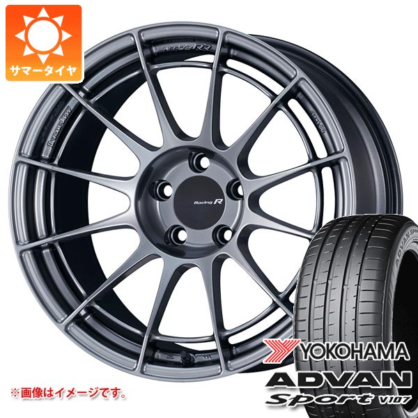【タイヤ交換対象】ホンダ シビック タイプR FK8用 サマータイヤ ヨコハマ アドバンスポーツV107 245/40ZR18 (97Y) XL エンケイ レーシング レボリューション NT03RR 8.5-18 タイヤホイール4本セット