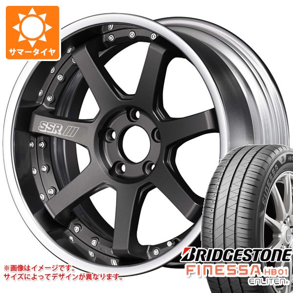 【タイヤ交換対象】サマータイヤ 225/40R18 92W XL ブリヂストン フィネッサ HB01 SSR ライナー タイプ7R 8.0-18 タイヤホイール4本セット
