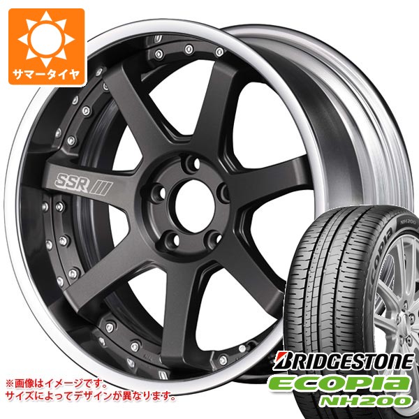 【タイヤ交換対象】サマータイヤ 225/45R18 95W XL ブリヂストン エコピア NH200 SSR ライナー タイプ7R 8.0-18 タイヤホイール4本セット