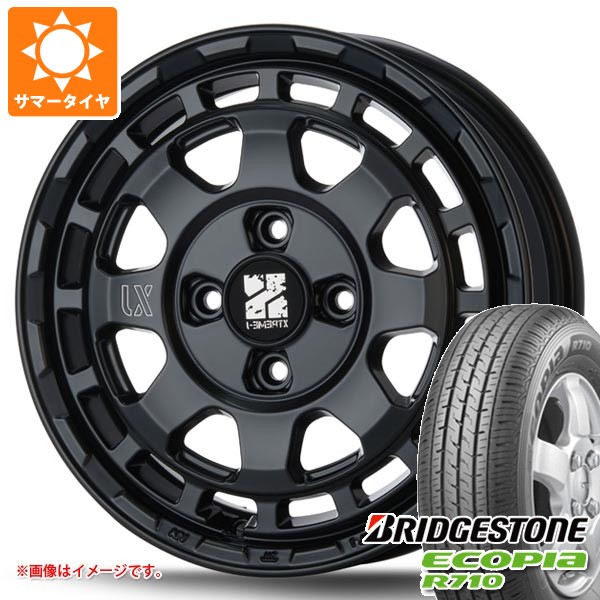 【タイヤ交換対象】スズキ ハスラー用 サマータイヤ ブリヂストン エコピア R710 165/80R14 91/90N MLJ エクストリームJ サバンザ 4.5-14 タイヤホイール4本セット｜タイヤ１番