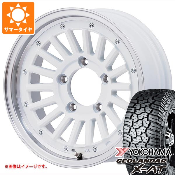 【タイヤ交換対象】スズキ ジムニー用 2026年製 サマータイヤ ヨコハマ ジオランダー X-AT G016 195R16C 104/102Q アウトラインホワイトレター マウンテンフック 5.5-16 タイヤホイール4本セット|タイヤ1番