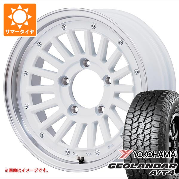 【タイヤ交換対象】スズキ ジムニーシエラ JB74W用 2026年製 サマータイヤ ヨコハマ ジオランダー A/T4 G018 225/70R16 103H ブラックレター マウンテンフック 6.0-16 タイヤホイール4本セット｜タイヤ１番