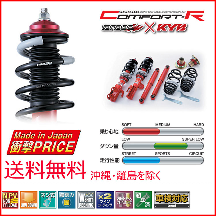 Sustec タイヤホイール Pro アドバン タナベ車高調 Comfort R Daihatsu ダイハツ ミラココア 年式 デリカ 09 8 L685s Kf Ve 製品番号 Crl185sk 送料無料 タイヤ１番 送料無料 サステックプロシリーズ