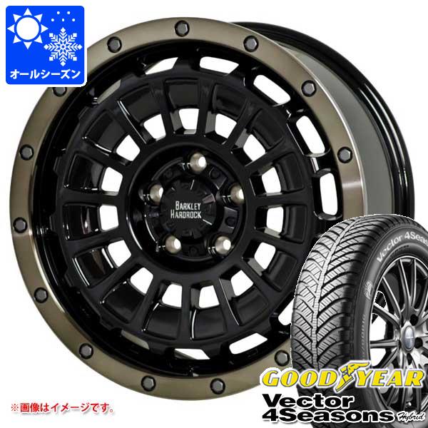 【タイヤ交換対象】ジープ レネゲード BU/BV系用 オールシーズンタイヤ グッドイヤー ベクター 4シーズンズ ハイブリッド 215/65R16 98H バークレイハードロック ローガン タイヤホイール4本セット