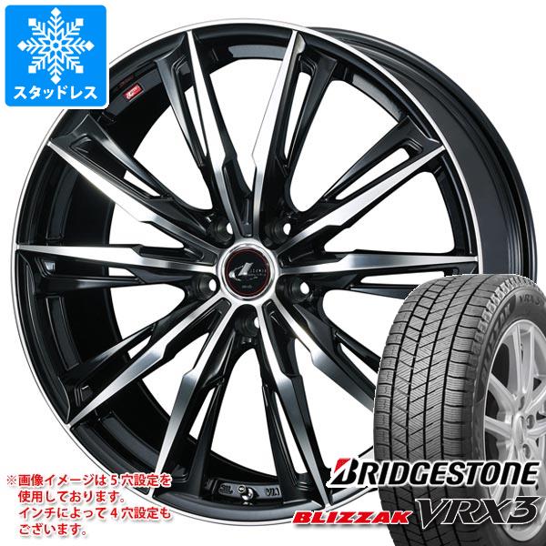 【タイヤ交換対象】スタッドレスタイヤ ブリヂストン ブリザック VRX3 195/55R16 91Q XL ＆ レオニス GX 6.5-16 タイヤホイール4本セット195/55-16 BRIDGESTONE BLIZZAK VRX3