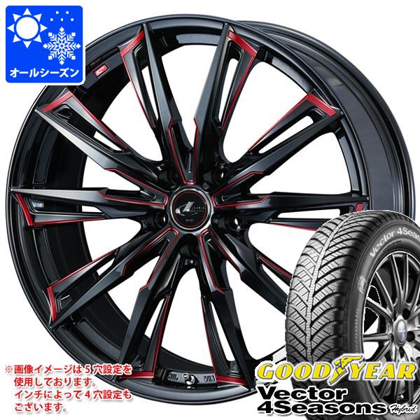 【タイヤ交換対象】オールシーズン 215/55R17 94H グッドイヤー ベクター 4シーズンズ ハイブリッド レオニス GX 7.0-17 タイヤホイール4本セット