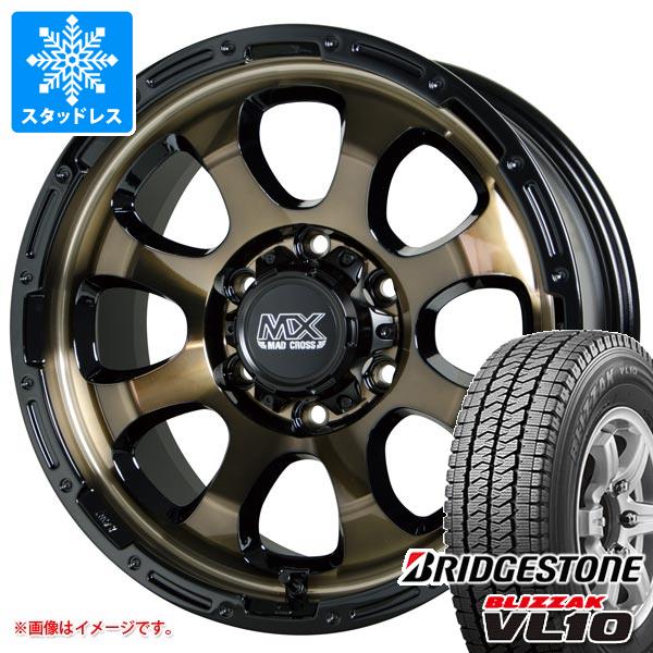 【タイヤ交換対象】ハイエース 200系用 スタッドレス ブリヂストン ブリザック VL10 195/80R15 107/105N マッドクロスグレイス タイヤホイール4本セット
