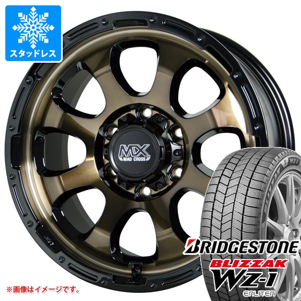 【タイヤ交換対象】ニッサン NV350キャラバン E26用 スタッドレス ブリヂストン ブリザック WZ-1 215/70R16 100Q マッドクロスグレイス タイヤホイール4本セット