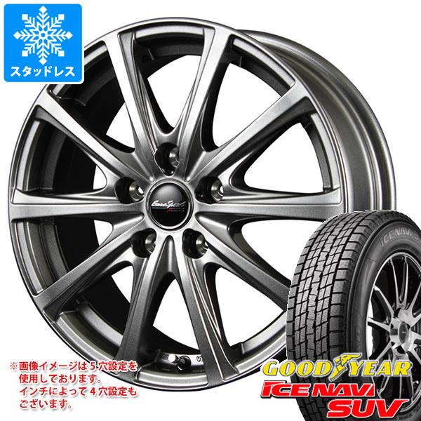 【タイヤ交換対象】スタッドレスタイヤ グッドイヤー アイスナビ SUV 235/70R16 106Q ＆ MID ホイールズ V25 6.5-16 タイヤホイール4本セット235/70-16 GOODYEAR ICE NAVI SUV