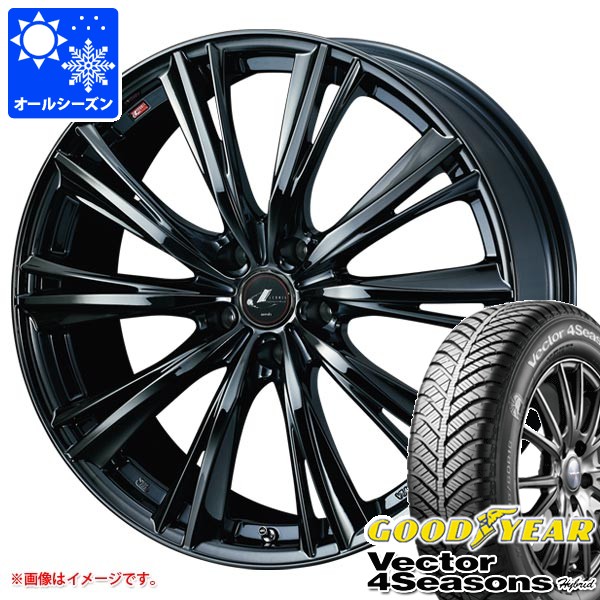 【タイヤ交換対象】オールシーズン 225/45R18 91H グッドイヤー ベクター 4シーズンズ ハイブリッド レオニス WX 8.0-18 タイヤホイール4本セット
