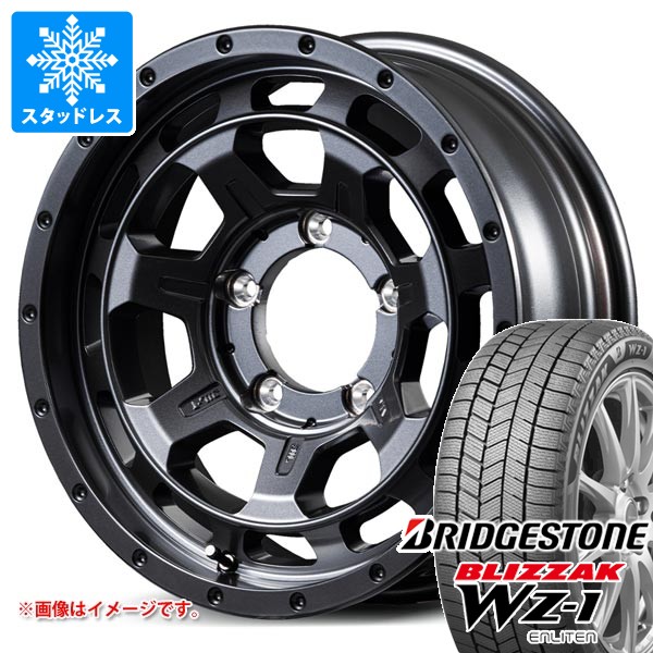 【タイヤ交換対象】5本セット スズキ ジムニーシエラ JB74W用 スタッドレス ブリヂストン ブリザック WZ-1 215/70R16 100Q ナイトロパワー M7 ファランクス タイヤホイール5本セット