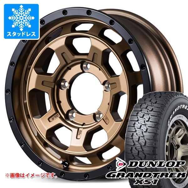 【タイヤ交換対象】スズキ ジムニー用 スタッドレス ダンロップ グラントレック XS1 185/85R16 105/103L LT ホワイトレター ナイトロパワー M7 ファランクス タイヤホイール4本セット
