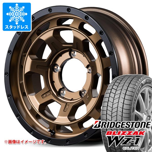 【タイヤ交換対象】スズキ ジムニーシエラ JB74W用 スタッドレス ブリヂストン ブリザック WZ-1 215/70R16 100Q ナイトロパワー M7 ファランクス タイヤホイール4本セット