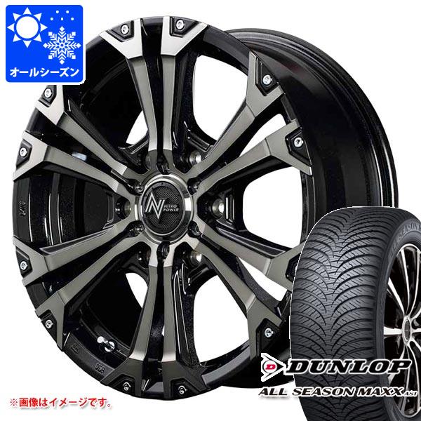 【タイヤ交換対象】トヨタ ハイエース 200系用 オールシーズンタイヤ ダンロップ オールシーズンマックス VA1 195/80R15 107/105N ナイトロパワー ジャベリン 6.0-15 タイヤホイール4本セット
