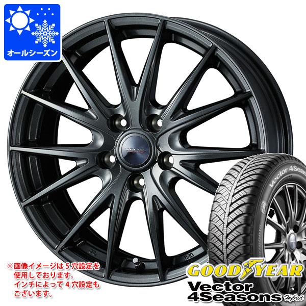 【タイヤ交換対象】オールシーズン 185/60R15 84H グッドイヤー ベクター 4シーズンズ ハイブリッド ヴェルヴァ スポルト2 6.0-15 タイヤホイール4本セット