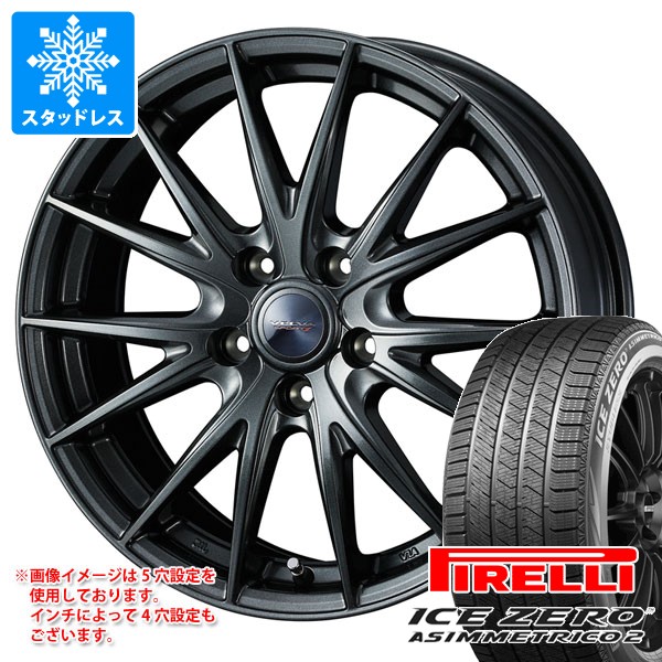 スタッドレスタイヤ ピレリ アイスゼロアシンメトリコ2 225/45R18 95H XL ＆ ヴェルヴァ スポルト2 8.0-18 タイヤホイール4本セット 225/45-18 PIRELLI ICE ZERO ASIMMETRICO2｜タイヤ１番