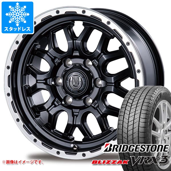 【タイヤ交換対象】トヨタ ハイエース 200系用 スタッドレス ブリヂストン ブリザック VRX3 215/70R16 100Q インターミラノ マッドバーン XR-800M タイヤホイール4本セット
