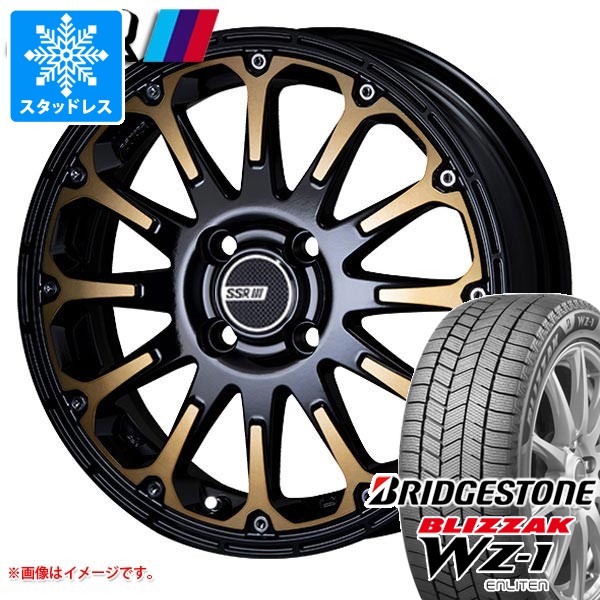 【タイヤ交換対象】ダイハツ タフト LA900系用 スタッドレス 2025年製 ブリヂストン ブリザック WZ-1 165/65R15 81Q SSR ディバイド FT タイヤホイール4本セット