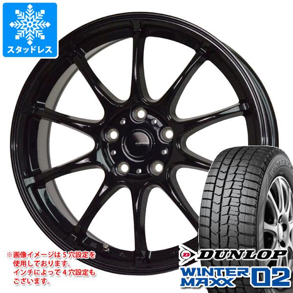 【タイヤ交換対象】スタッドレスタイヤ ダンロップ ウインターマックス02 WM02 175/65R15 84Q ＆ ジースピード G-07 5.5-15 タイヤホイール4本セット175/65-15 DUNLOP WINTER MAXX 02 WM02